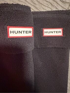 NWOT- Hunter Black Fleece Logo Boot Socks